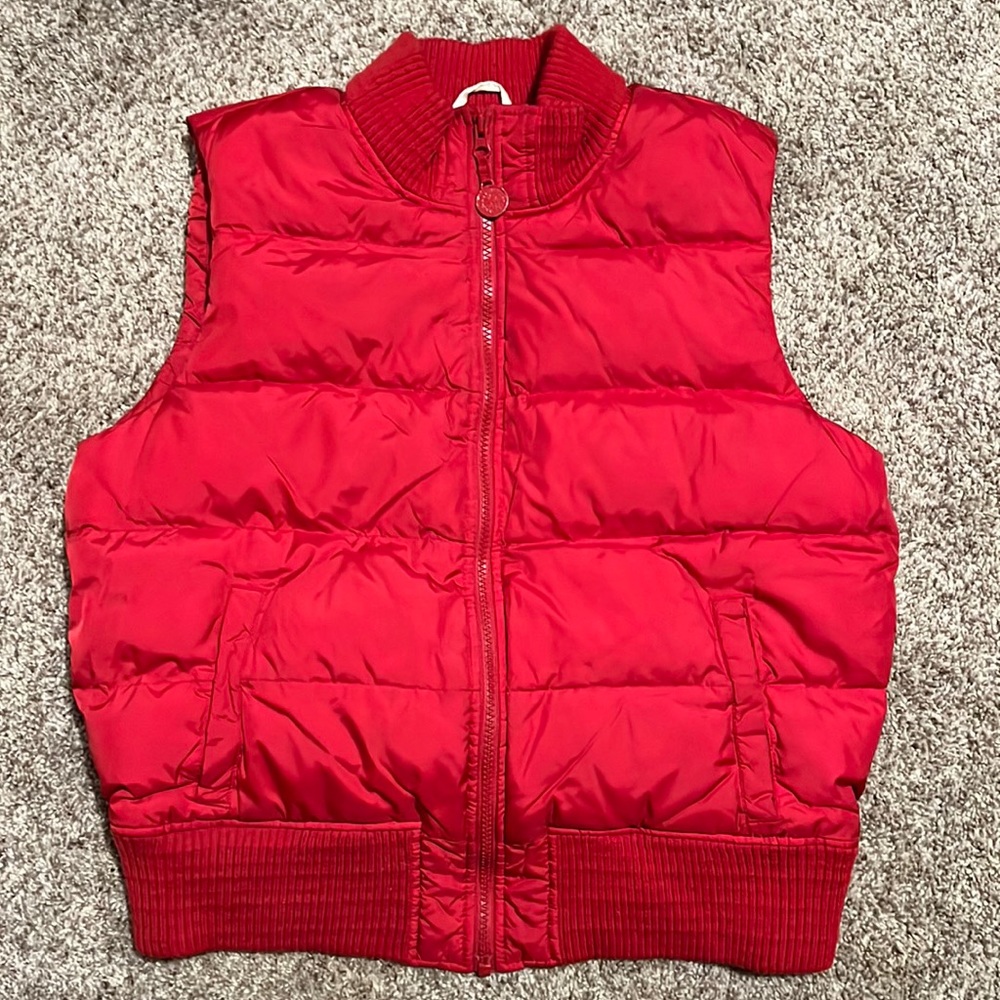 Old Navy fleece zip up puffer vest